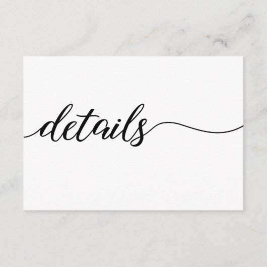 Qr code Script Weduwwebsite details zwart wit Informatiekaartje (Voorkant)