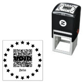 QR Code Self-Inking Rubber Stamp Zelfinktende Stempel (In situ)