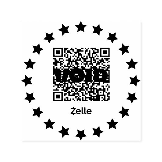 QR Code Self-Inking Rubber Stamp Zelfinktende Stempel (Design)