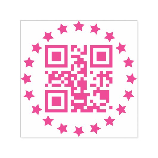 QR Code Self-Inking Rubber Stamp Zelfinktende Stempel (Design)