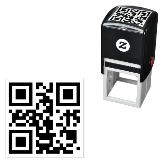 QR Code Self-Inking Rubber Stamp Zelfinktende Stempel (In situ)