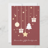 QR Code Services Opmerking December Cadeaubon (Voorkant)