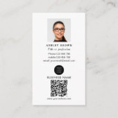 QR-code simpele moderne professionele makelaarfoto Visitekaartje (Voorkant)