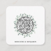 QR Code Simple Eucalyptus Faire-part de mariage (Devant)