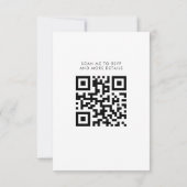 QR Code Simple Modern Calligraphy Gold Wedding RSVP Kaartje (Achterkant)