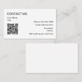 QR Code Simple Promotional Business Cartes de cont (Devant / Derrière)