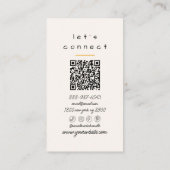 QR Code Sinaasappel Wavy Stripes Trendy Boho Moder Visitekaartje (Achterkant)