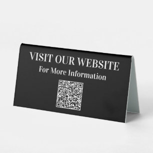 QR Code Site Web Information Signes de bureau prom
