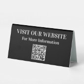 QR Code Site Web Information Signes de bureau prom (Verso)