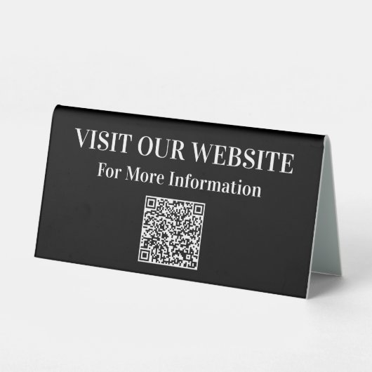 QR Code Site Web Information Signes de bureau prom (Verso)