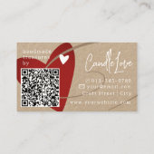 QR Code Sjabloon gemaakt met liefde hart crafters  Visitekaartje (Achterkant)