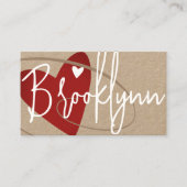 QR Code Sjabloon gemaakt met liefde hart crafters  Visitekaartje (Voorkant)