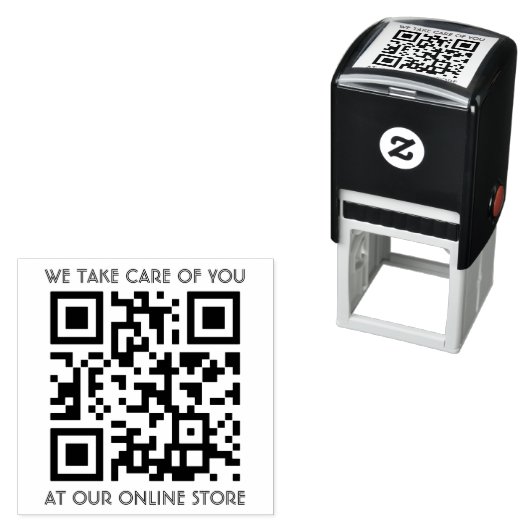QR code Sjabloon met elke tekst Zelfinktende Stempel (In situ)