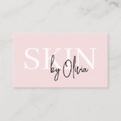 QR Code Skin Care Specialist Blush Pink Visitekaartje (Voorkant)