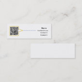 QR-code Skinny-Visitekaartje Mini Visitekaartje (Voorkant / Achterkant)