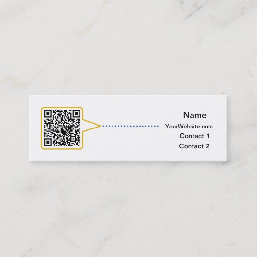 QR-code Skinny-Visitekaartje Mini Visitekaartje (Voorkant)