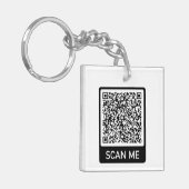 QR Code Sleutelhanger Gift Scan Me Gepersonaliseer (Voorkant Links)