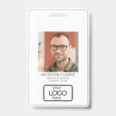 QR-code slim contact • Zakelijke ID Badge (Voorzijde)