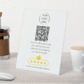 QR-code Small Business review YELP Reclamebord Met Voetstuk (Insitu)