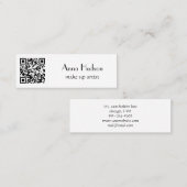 QR-code, snelle responscode, zwart en wit Mini Visitekaartje (Voorkant / Achterkant)