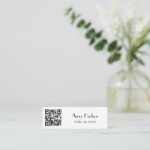 QR-code, snelle responscode, zwart en wit Mini Visitekaartje (Staand voorkant)