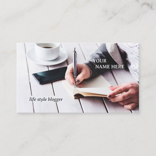 QR Code Social Media Blogger Carte de visite (Devant)