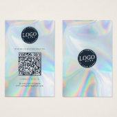 QR Code Social Media Company Website Holografisch Visitekaartje (Voorkant /achterkant)
