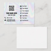 QR Code Social Media Hologramme Carte de visite (Devant / Derrière)