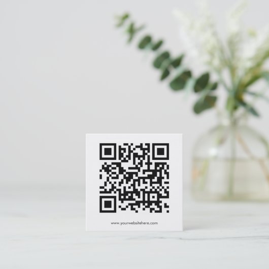 QR Code Social Media Logo Carte de visite (Debout devant)