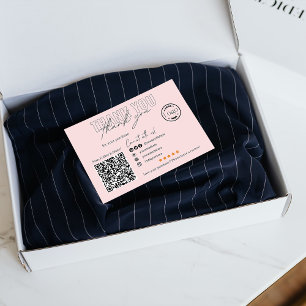 QR code social media logo dank u bedrijf Bedankkaart