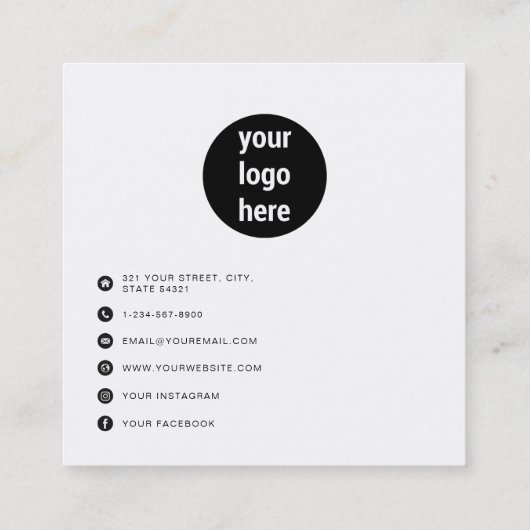 QR Code Social Media Logo Visitekaartje (Achterkant)