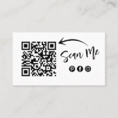 QR Code Social Media Photo Professional Visitekaartje (Achterkant)