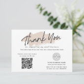 QR code sociale media logo moderne kleine bedrijve Bedankkaart (Staand voorkant)