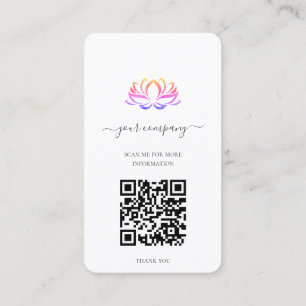 QR Code Spa Therapist Lotus Visitekaartje