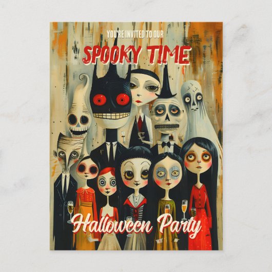 QR Code  Spooky Halloween Uitnodiging (Voorkant)