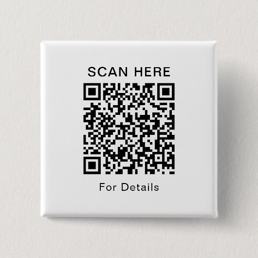  QR Code Square Button voor elk doel (Voorkant)