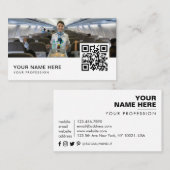 QR Code stewardess Visitekaartje (Voorkant / Achterkant)