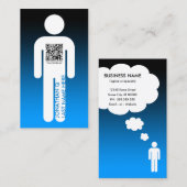 qr code stick cijfer visitekaartje (Voorkant / Achterkant)