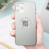 QR Code Sticker Scan Info Aangepaste tekst en kleu (Telefoon)