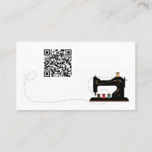 QR Code Stitch in Time Sewing Alterations Repair Visitekaartje (Achterkant)