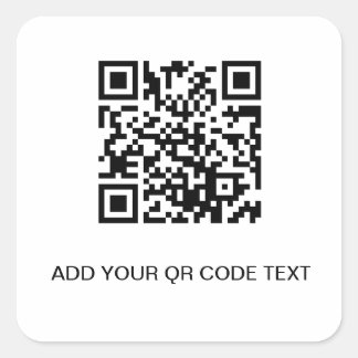 QR CODE STORE SJABLOON SQUARE STICKER