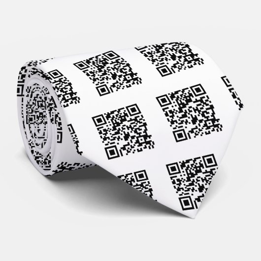 QR-code - stropdas (Opgerold)