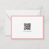 QR Code Stylish Modern Handwritten Script Name Notitiekaartje (Achterkant)