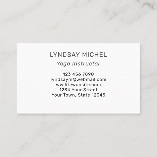 QR-code Sunflower Yoga Instructor Visitekaartje (Achterkant)