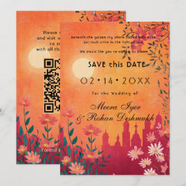 QR code Sunset Serenade bruiloft Save The Date