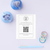 QR-code tafelblad display Flyer (Enkel)