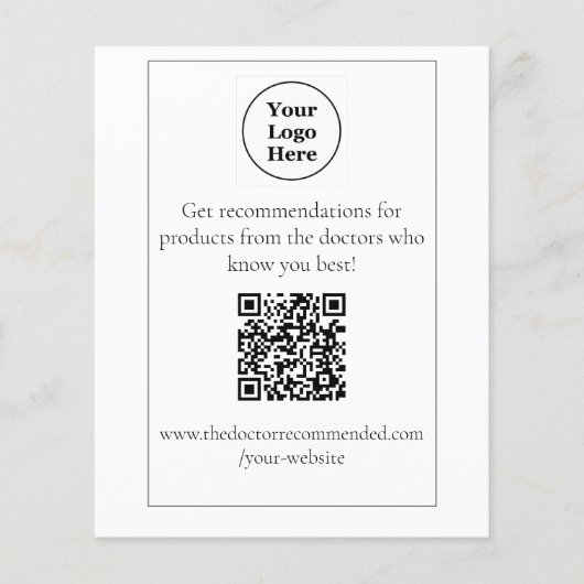 QR-code tafelblad display Flyer (Voorkant)