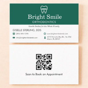 QR-code Tandarts & Orthodontische praktijk Beugel Visitekaartje