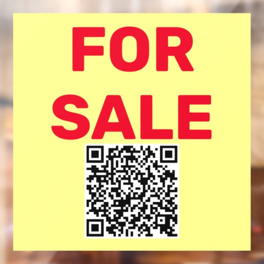 Qr Code Te Koop Bord Raamsticker (Vel 2)
