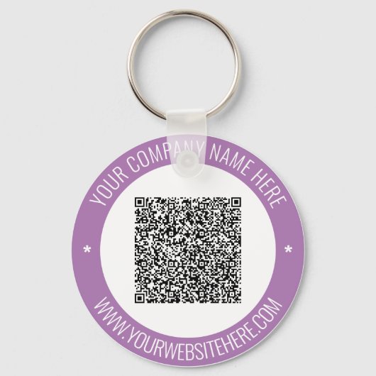 QR Code Tekst en Kleuren Uw Promotionele Sleutelha Sleutelhanger (Voorkant)